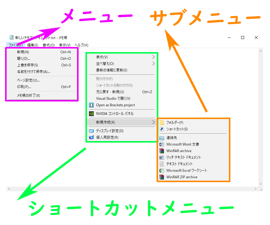 メニューの画面構成を画像付きで徹底解説!